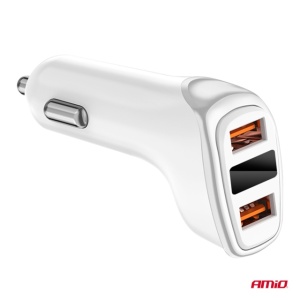 Incarcator 2x USB-A + indicator led baterie 3.1A 12/24V - Img 4