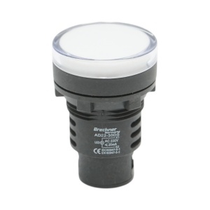 Indicator semnalizare LED alb 220V AC 30mm Breckner Germany