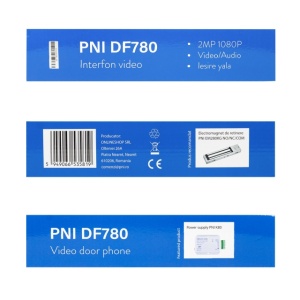 Interfon video PNI DF780 cu 1 monitor, ecran 7 inch 1080p, slot card, IP65, comanda 2 porti, inregistrare miscare eveniment,comexiune maxim 4 monitoare, 2 unitati externe si 2 camere CCTV - Img 2