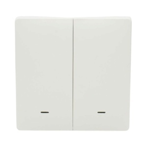 Intrerupator inteligent smart Wi-Fi dublu alb incastrat 100-240V, 10A, 2200W, aplicatie Tuya Smart Life, compatibil Alexa si Google Home 86x86x33mm - Img 2