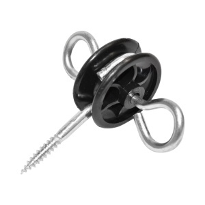 Izolator cu ancorare dubla 5.8mm 85x87mm gard electric Breckner Germany