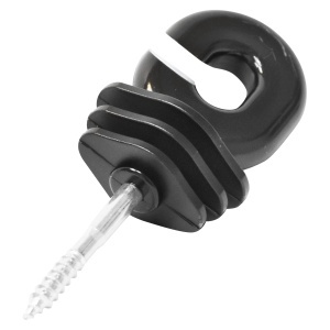 Izolator inelar negru 5.9mm 111x40mm gard electric Breckner Germany - Img 3