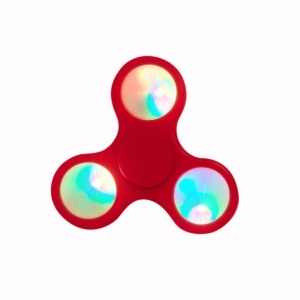 Jucarie antistres spinner PNI Speedy Red LED culoare rosu cu lumini LED - Img 6