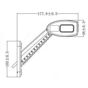 Lampa gabarit led 12/24V - KMR8 STANGA - Img 2