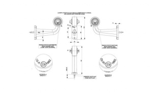 Lampa gabarit LED alb-rosu stanga HORPOL - Img 2