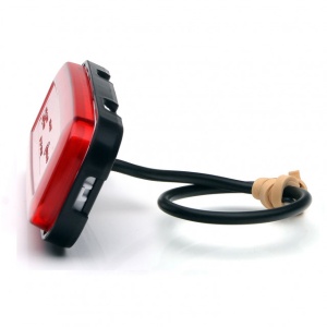 Lampa led dreptunghiulara rosie 12x5.5 cm - Img 3