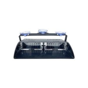 Lampa LED stroboscopica auto parbriz 24 LED 12V portocaliu cu ventuze si 18 moduri - Img 2