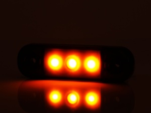 Lampa marcaj BLACK cu lumina portocalie 3 LEDURI 12/24V - Img 6