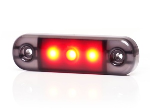 Lampa marcaj BLACK cu lumina rosie 3 LEDURI 12/24V - Img 2