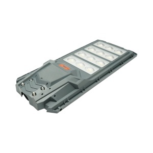 Lampa solara LED iluminat stradal 500W cu panou solar 25W, baterie LiFePO4 20000mAh, senzor miscare, telecomanda, prindere stalp IP65 Breckner Germany - Img 8