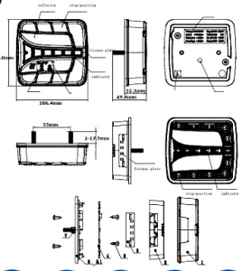 Lampa spate LED stanga 12/24V - Img 4