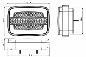 Lampa spate semnalizare dinamica LED 24V - Img 2