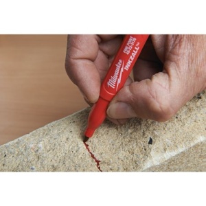 Marker rosu pentru santier INKZALL™, cu varf fin Milwaukee - Img 3
