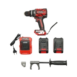 Masina de gaurit si insurubat cu percutie 1000W, 2 acumulatori 21V, 4Ah Li-ion, LED, Brushless, 180Nm, mandrina 13mm, 0-500/2000rpm, maner antivibratie Breckner Germany - Img 4