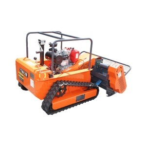 Masina de tuns iarba cu telecomanda pe senile, motor diesel 12.5CP, 499cc, latime de taiere 1200mm THOR - Img 7