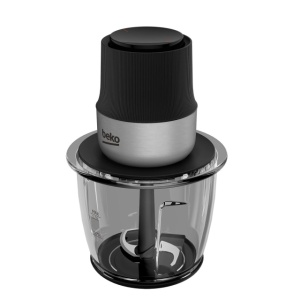 Mini tocator Beko CHG81442BX, 1l, 400W, 3800 rotatii/minut, 2 trepte, 2 cutite otel inoxidabil, negru/inox - Img 3