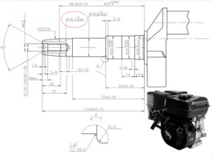 Motor motosapa Zongshen GB200 6.5 CP (AX CONIC) - Img 2