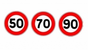 Pachet indicatoare limitare viteza autocolant 50 70 90 km/ora