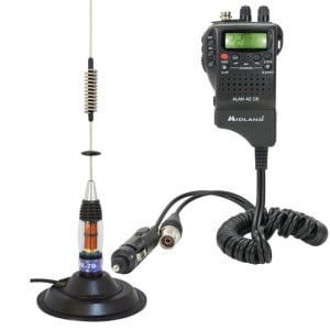 Pachet statie radio CB Midland Alan 42 DS + Antena PNI ML70 cu magnet