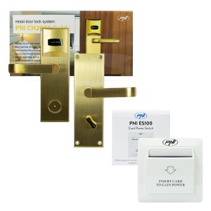 Pachet Yala control acces hotelier PNI CH2000L Gold si Intrerupator cu card PNI ES100 - Img 12