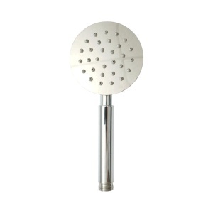 Para de dus baie rotunda, 1 functie tip ploaie, duze silicon, crom lucios, otel inoxidabil 100x225mm