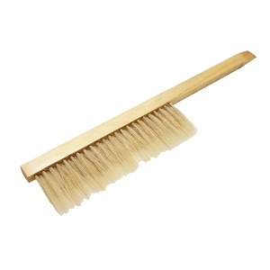 Perie apicola rand dublu din coada de cal cu maner din lemn 410x80mm - Img 2