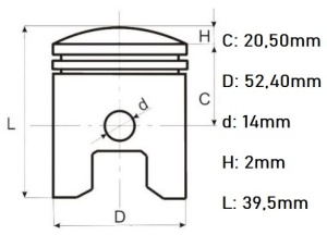 Piston Cross 125cc (52.4mm) - Img 2