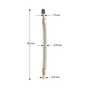 Prelungitor valva roata flexibil 180mm cu invelis metalic