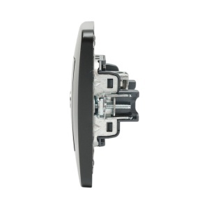 Priza TV neagra incastrata PC 80x80mm - Img 5