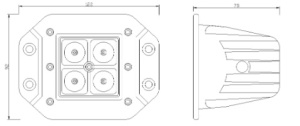 Proiector 4 LED uri 12/24V - Img 6
