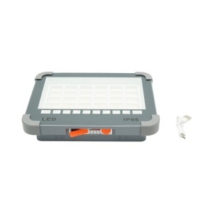 Proiector LED portabil 100W cu panou solar 3W, baterie 3600mAh, 6 moduri de iluminare, magnet, carlig, USB Power Bank 210x170x55mm Breckner Germany - Img 6