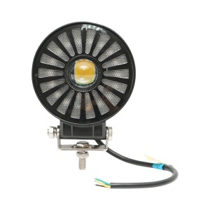 Proiector rotund LED cu DRL 9-36V, 17W alb-rosu-galben, carcasa aluminiu 108x108x38mm IP68 Breckner Germany