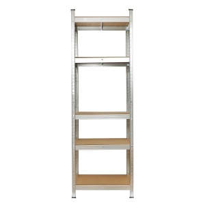 Raft metalic cu 5 polite MDF, 180x90x40cm, 175kg/polita, montaj fara suruburi Breckner Germany