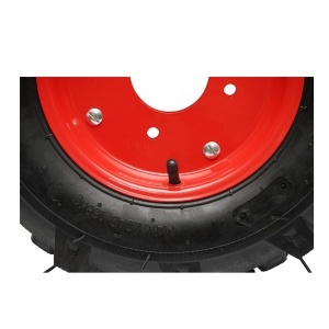 Roata completa 400/8 R1 4PR crampon cu janta rosie - Img 4