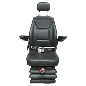 Scaun universal reglabil pe inaltime si greutate 40-120Kg, cotiere si spatar rabatabil 50-90° pentru tractor, utilaje agricole, industriale, stivuitor - Img 6