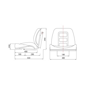 Scaun universal tractor sau stivuitor reglabil cu centura de siguranta si cotiere - Img 6