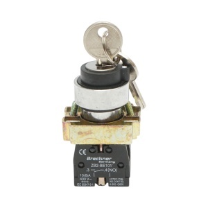 Selector 3 pozitii cu retinere si cheie 2NO, 400V/10A, LAY5-BG03 Breckner Germany - Img 2
