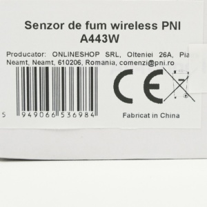 Senzor de fum PNI A443W cu Wi-Fi, control din aplicatia Tuya Smart, alimentare baterie 9V, 85dB, alarma sonora si vizuala, alarma silentioasa - Img 5