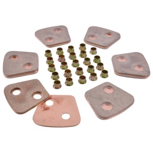 Set 12 ferodouri 4mm(77x69) cu nituri pentru disc ambreiaj D1010 UTB U-1010 - Img 2