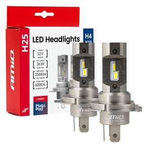 Set 2 becuri LED CANBUS H4 H19 12V 36W Amio