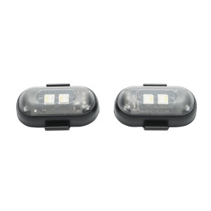 Set 2 lampi LED RGB stroboscopice cu telecomanda, 10 moduri, 8 culori, baterie litiu 110mAh reincarcabila USB-C IP65 - Img 3