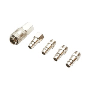 Set 5 cuple rapide 1/4 pentru furtunuri aer comprimat si scule pneumatice