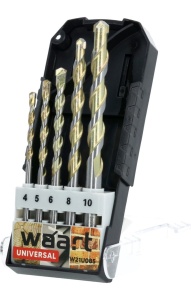 Set burghii, universal Waart 4,0-10,0 mm, 5 buc, Multidrill W21U085