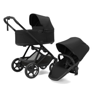 Set Carucior Thule Charm 2 in 1 sezut + landou, Black