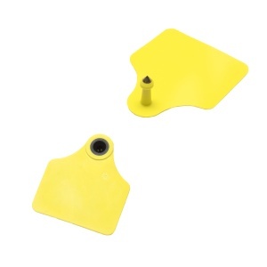 Set crotalii neinscriptionate galbene pentru vaci Breckner Germany