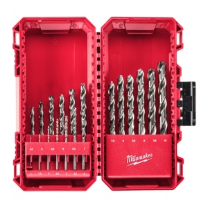 Set de burghie pentru metal, rectificate, DIN338, Ø1.0-10.0mm, 19buc Milwaukee