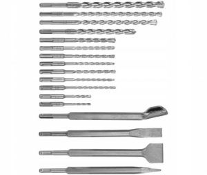 Set de burghie si dalti SDS Plus 17 elemente VERKE - Img 2
