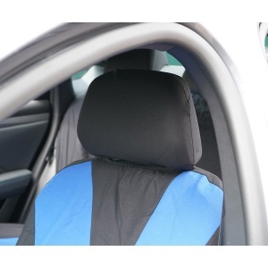 Set huse scaune auto universale albastru-negru, material textil 8 piese - Img 5
