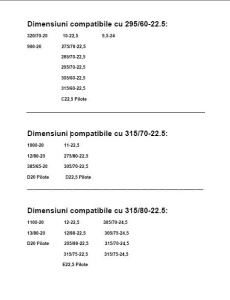 SET LANTURI TIP SCARITA - CU GHEARE - CAMION 315/80-22.5 - Img 2