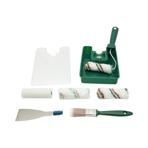 Set vopsit si zugravit cu trafalet 10cm, 2 role poliester, 1 rola microfibra, 1 rola burete, pensula 25mm, spaclu, tavita vopsea 8 piese Breckner Germany